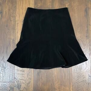 White House Black Market Black Fluted Skirt